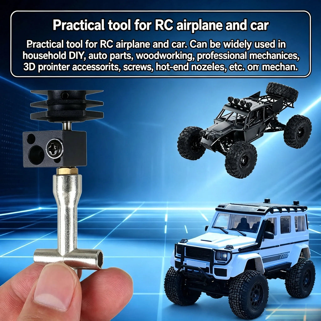 4 in 1 3D Printer Nozzle Tool M2 M2.5 M3 M4 Screw Nut Hexagonal Cross Wrench For E3D V5 V6 Bambu X1 P1 A1 Nozzle Mini Spanner