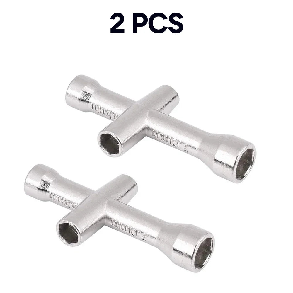 4 in 1 3D Printer Nozzle Tool M2 M2.5 M3 M4 Screw Nut Hexagonal Cross Wrench For E3D V5 V6 Bambu X1 P1 A1 Nozzle Mini Spanner