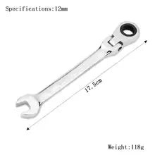 6-24mm Movable Head Ratchet Wrench Double Head Dual-Use plum Blossom Open Mirror Wrench Hardware Tools Automotive Tools Hand Too