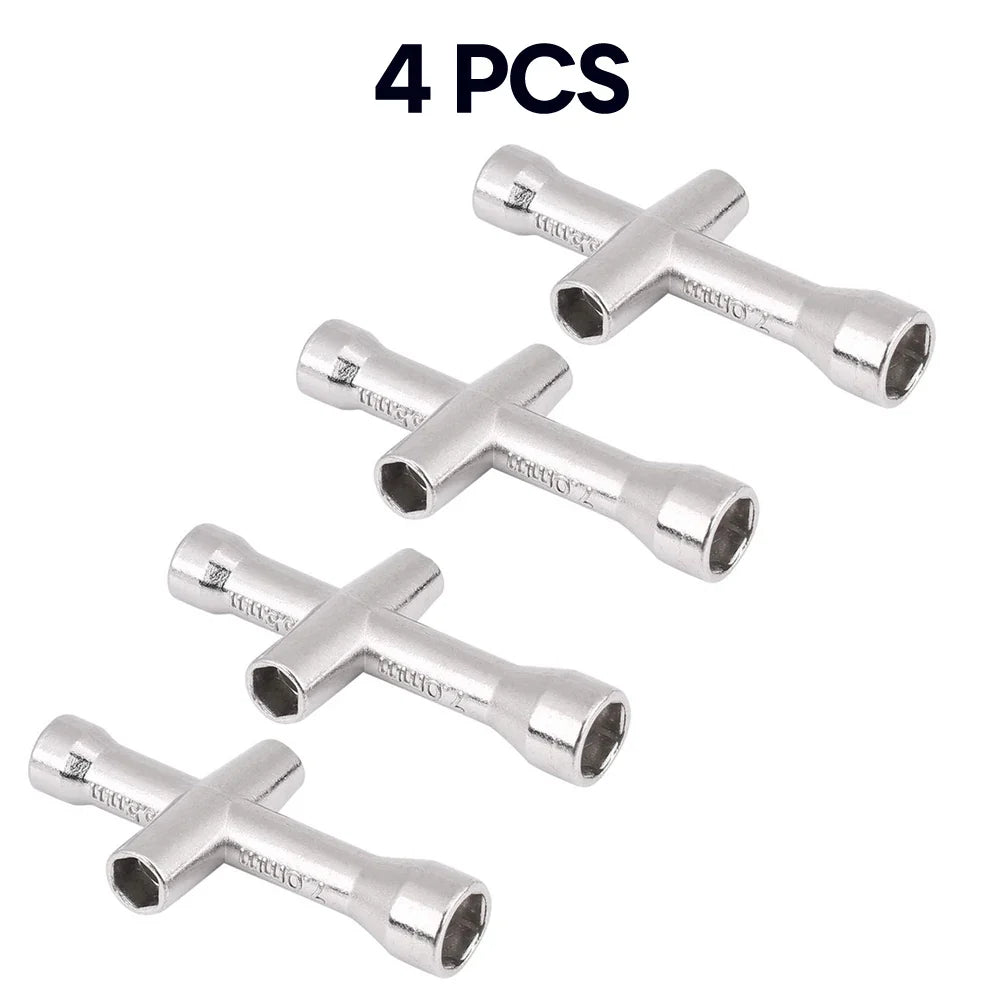 4 in 1 3D Printer Nozzle Tool M2 M2.5 M3 M4 Screw Nut Hexagonal Cross Wrench For E3D V5 V6 Bambu X1 P1 A1 Nozzle Mini Spanner
