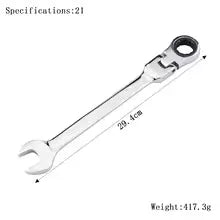 6-24mm Movable Head Ratchet Wrench Double Head Dual-Use plum Blossom Open Mirror Wrench Hardware Tools Automotive Tools Hand Too