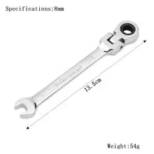 6-24mm Movable Head Ratchet Wrench Double Head Dual-Use plum Blossom Open Mirror Wrench Hardware Tools Automotive Tools Hand Too