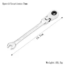 6-24mm Movable Head Ratchet Wrench Double Head Dual-Use plum Blossom Open Mirror Wrench Hardware Tools Automotive Tools Hand Too