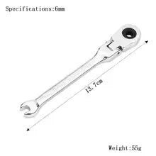 6-24mm Movable Head Ratchet Wrench Double Head Dual-Use plum Blossom Open Mirror Wrench Hardware Tools Automotive Tools Hand Too