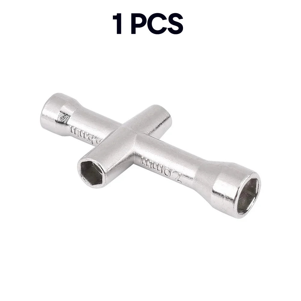 4 in 1 3D Printer Nozzle Tool M2 M2.5 M3 M4 Screw Nut Hexagonal Cross Wrench For E3D V5 V6 Bambu X1 P1 A1 Nozzle Mini Spanner