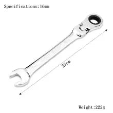 6-24mm Movable Head Ratchet Wrench Double Head Dual-Use plum Blossom Open Mirror Wrench Hardware Tools Automotive Tools Hand Too