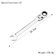 6-24mm Movable Head Ratchet Wrench Double Head Dual-Use plum Blossom Open Mirror Wrench Hardware Tools Automotive Tools Hand Too